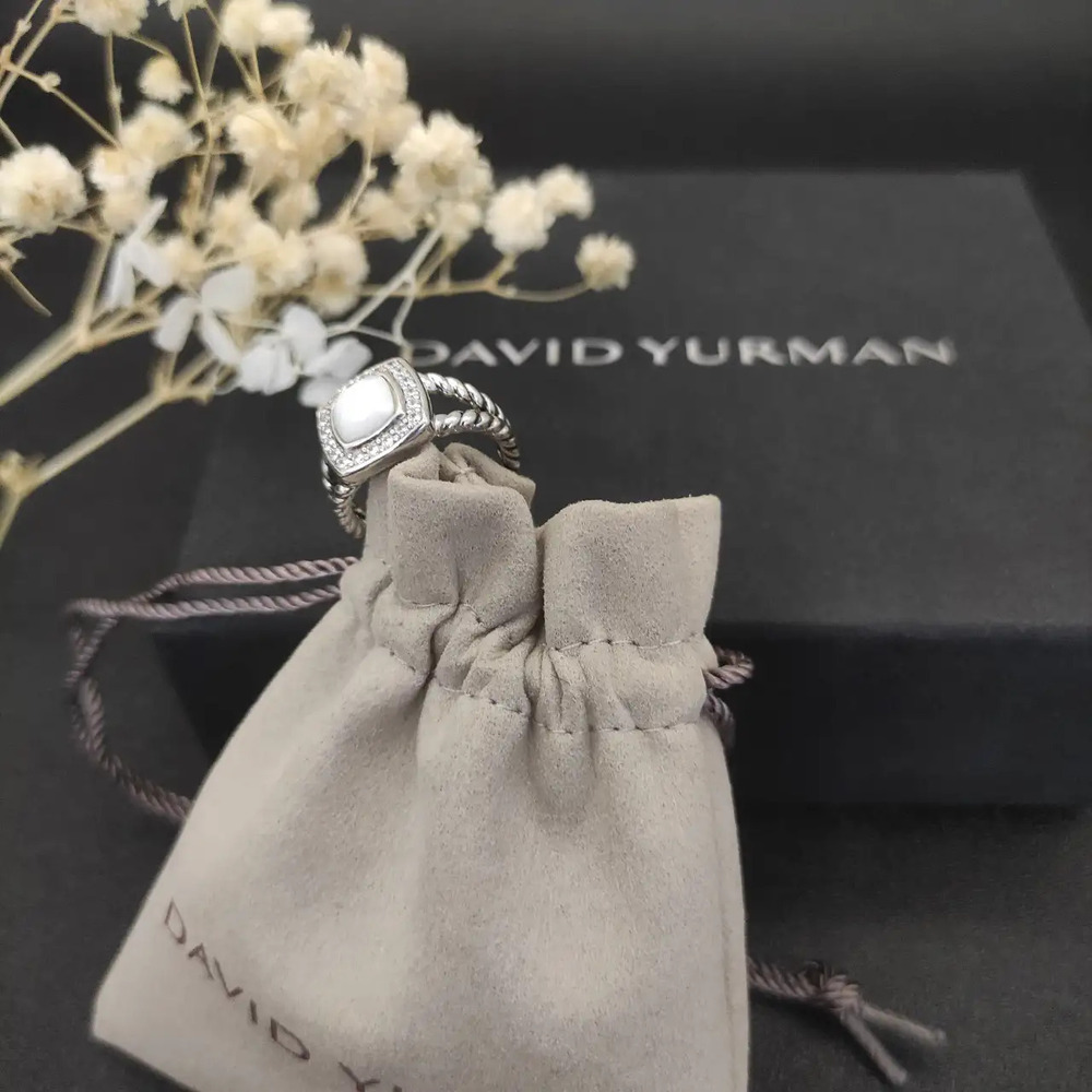 David Yurman Square Diamond Ring (White)